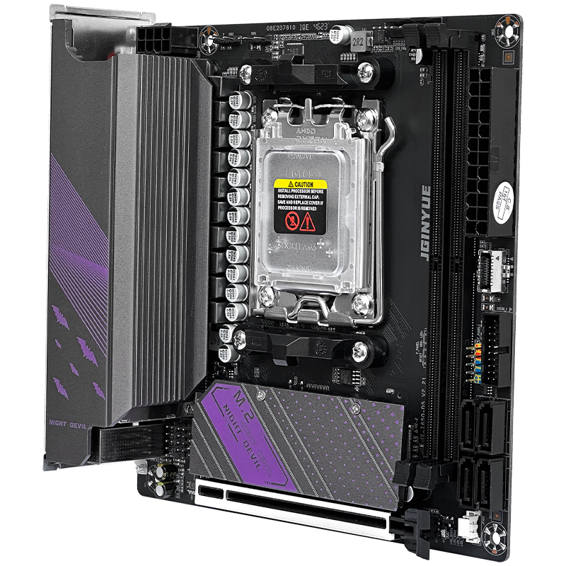 B650 Itx Motherboard Wifi - Placa-mãe JGINYUE AM5 Suporta Processadores AMD