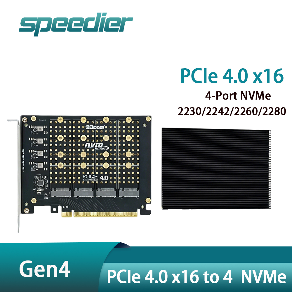 Quad M.2 Nvme Pcie Bifurcation Card - Placa Adaptadora PCIe 4.0 X16 para