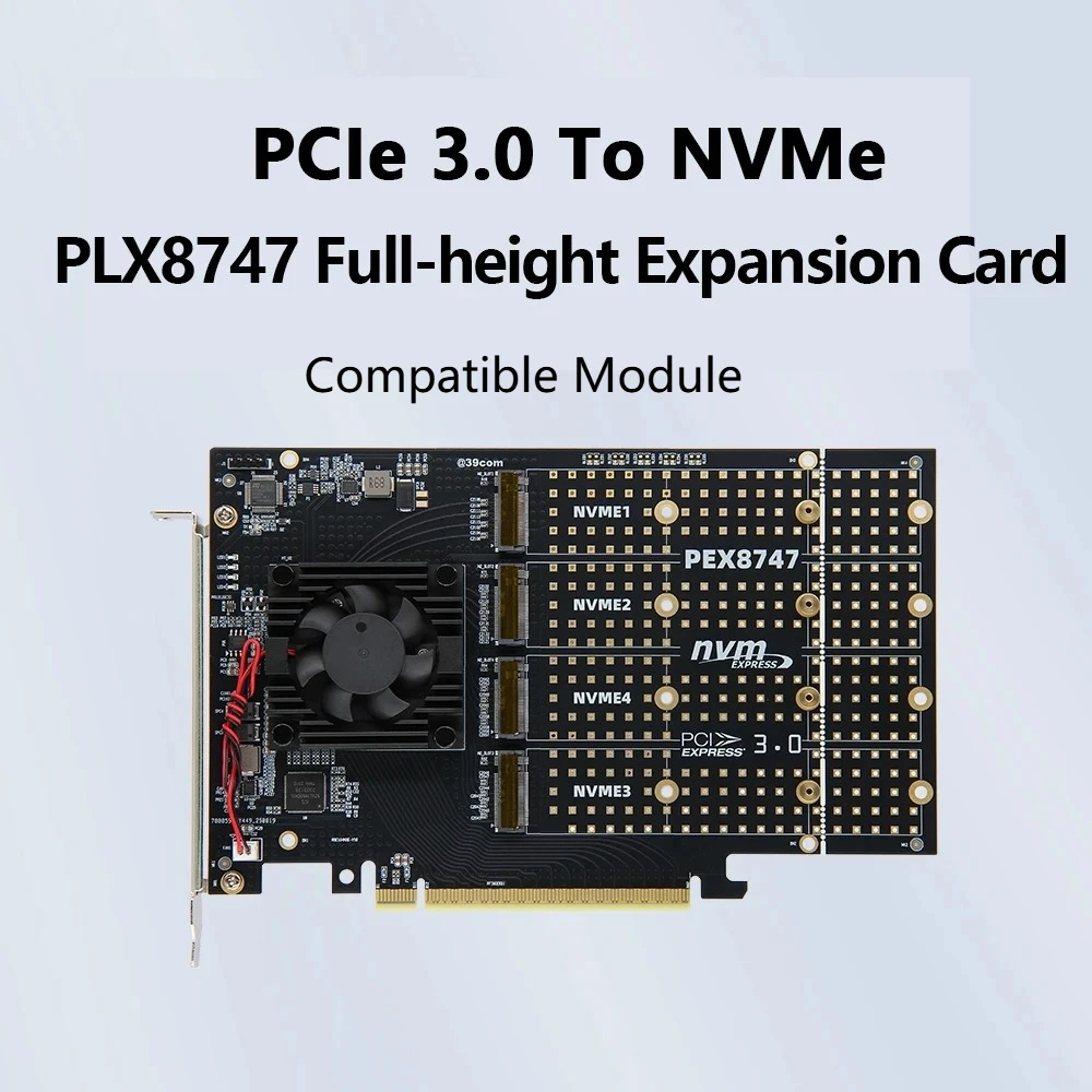 Placa de expansão PLX8747 Quad - Quad M.2 Nvme Pcie Bifurcation Card avaliação e preço