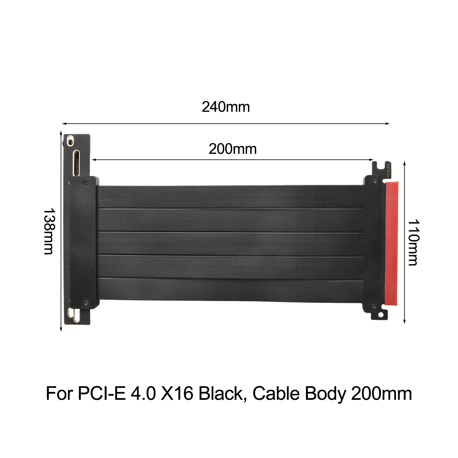 Cabo Riser PCIe 4.0 X16 de 20c - Pcie 4.0 X16 Riser Cable 90 Degree avaliação e preço