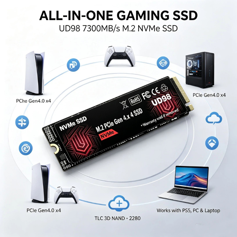 2026 Novo SSD Interno NVMe M.2 - M.2 Nvme 4Tb Pcie 4.0 Ssd avaliação e preço