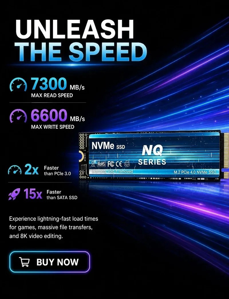 SSD NVMe M.2 PCIe 4.0 NQ 2TB 4 - M.2 Nvme 4Tb Pcie 4.0 Ssd avaliação e preço